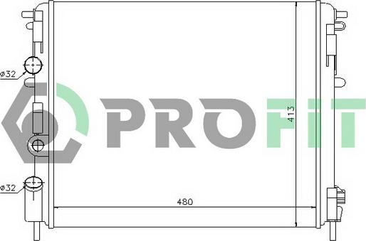 Profit PR 6037N3 - Radiatore, Raffreddamento motore autozon.pro