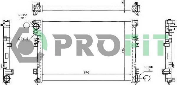 Profit PR 0545A1 - Radiatore, Raffreddamento motore autozon.pro