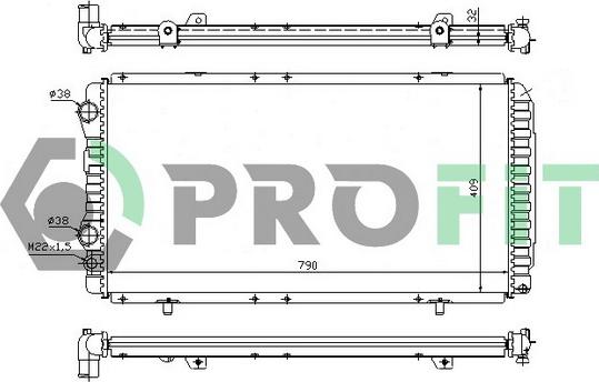 Profit PR 0540N1 - Radiatore, Raffreddamento motore autozon.pro