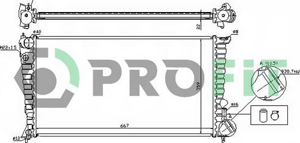 Profit PR 0547A1 - Radiatore, Raffreddamento motore autozon.pro