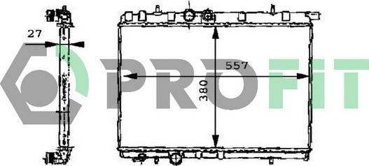 Profit PR 0510N1 - Radiatore, Raffreddamento motore autozon.pro