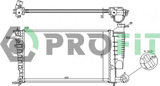 Profit PR 0520N1 - Radiatore, Raffreddamento motore autozon.pro