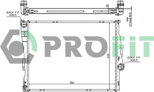 Profit PR 0054A3 - Radiatore, Raffreddamento motore autozon.pro