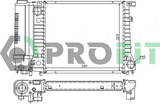 Profit PR 0054A2 - Radiatore, Raffreddamento motore autozon.pro