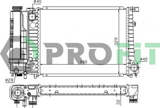 Profit PR 0050A2 - Radiatore, Raffreddamento motore autozon.pro