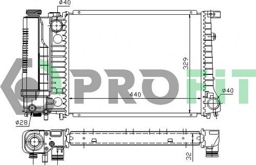 Profit PR 0060A1 - Radiatore, Raffreddamento motore autozon.pro