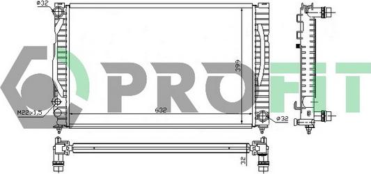 Profit PR 0014A1 - Radiatore, Raffreddamento motore autozon.pro