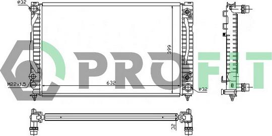 Profit PR 0014A3 - Radiatore, Raffreddamento motore autozon.pro