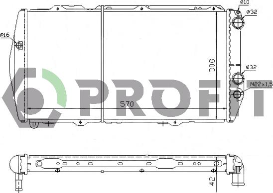 Profit PR 0012A6 - Radiatore, Raffreddamento motore autozon.pro