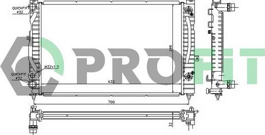 Profit PR 0017A1 - Radiatore, Raffreddamento motore autozon.pro