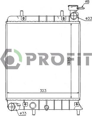 Profit PR 1804A4 - Radiatore, Raffreddamento motore autozon.pro