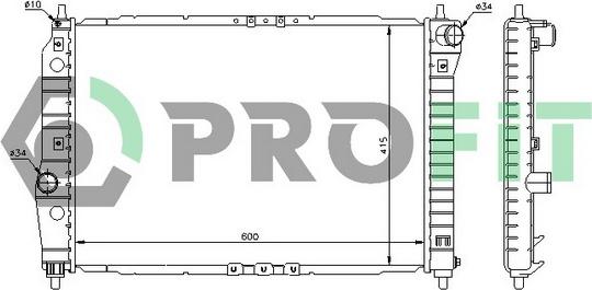 Profit PR 1703A1 - Radiatore, Raffreddamento motore autozon.pro