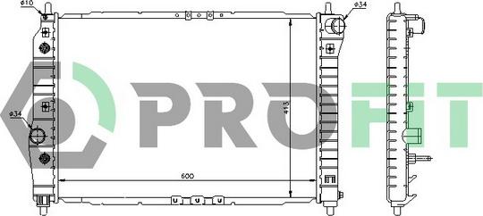 Profit PR 1703A3 - Radiatore, Raffreddamento motore autozon.pro