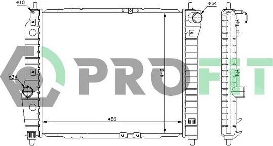 Profit PR 1703A2 - Radiatore, Raffreddamento motore autozon.pro