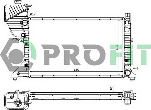 Profit PR 3546A4 - Radiatore, Raffreddamento motore autozon.pro