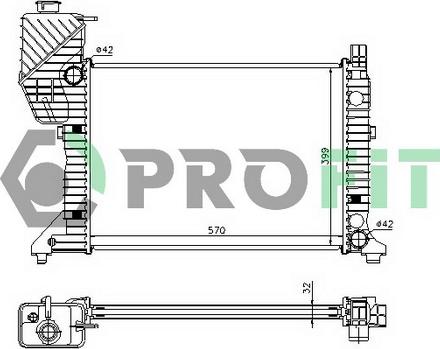 Profit PR 3546A3 - Radiatore, Raffreddamento motore autozon.pro