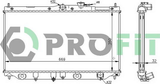 Profit PR 2922A1 - Radiatore, Raffreddamento motore autozon.pro