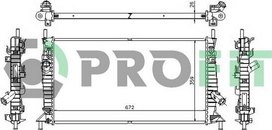 Profit PR 2563A1 - Radiatore, Raffreddamento motore autozon.pro