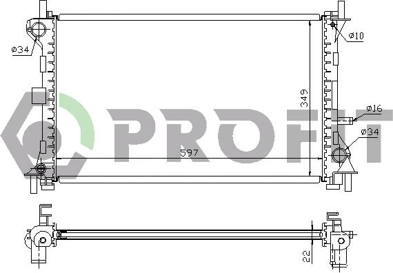 Profit PR 2563A3 - Radiatore, Raffreddamento motore autozon.pro