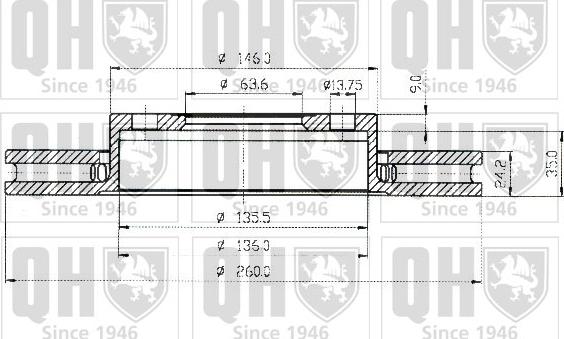 Quinton Hazell BDC4351 - Discofreno autozon.pro