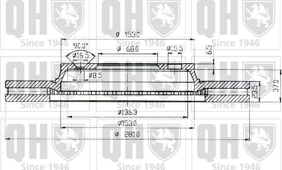 Quinton Hazell BDC3695 - Discofreno autozon.pro