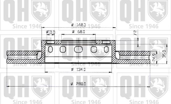 Quinton Hazell BDC3825 - Discofreno autozon.pro