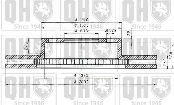 Quinton Hazell BDC3728 - Discofreno autozon.pro