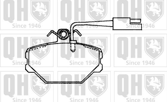 Quinton Hazell BP596 - Kit pastiglie freno, Freno a disco autozon.pro