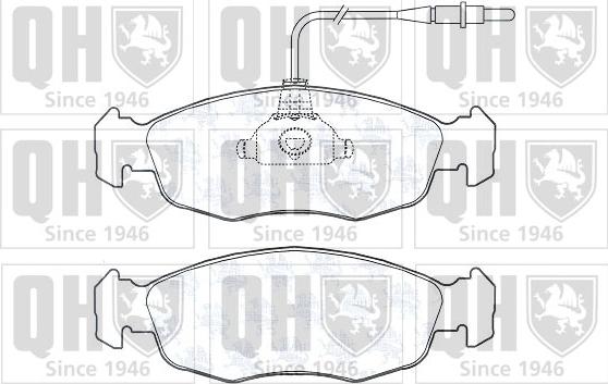 Quinton Hazell BP604 - Kit pastiglie freno, Freno a disco autozon.pro