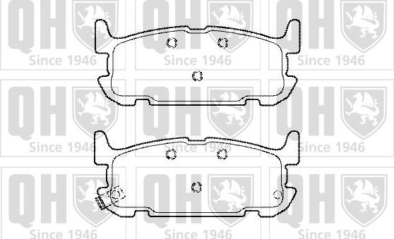 Quinton Hazell BP1490 - Kit pastiglie freno, Freno a disco autozon.pro