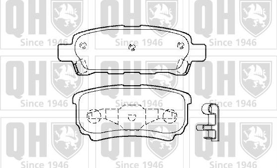 Quinton Hazell BP1448 - Kit pastiglie freno, Freno a disco autozon.pro