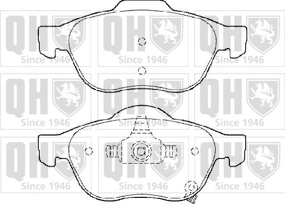 Quinton Hazell BP1458 - Kit pastiglie freno, Freno a disco autozon.pro