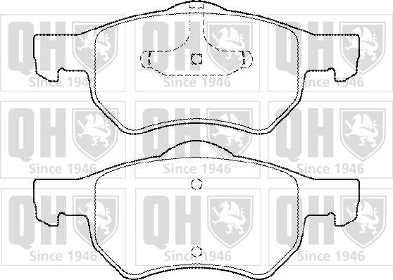 Quinton Hazell BP1468 - Kit pastiglie freno, Freno a disco autozon.pro