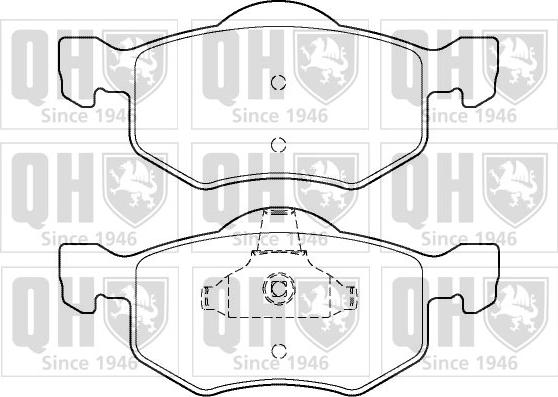 Quinton Hazell BP1408 - Kit pastiglie freno, Freno a disco autozon.pro