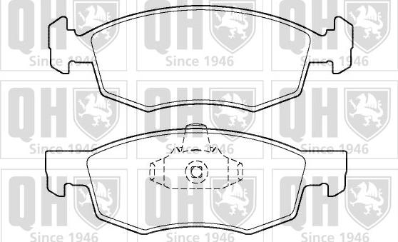 Quinton Hazell BP1402 - Kit pastiglie freno, Freno a disco autozon.pro