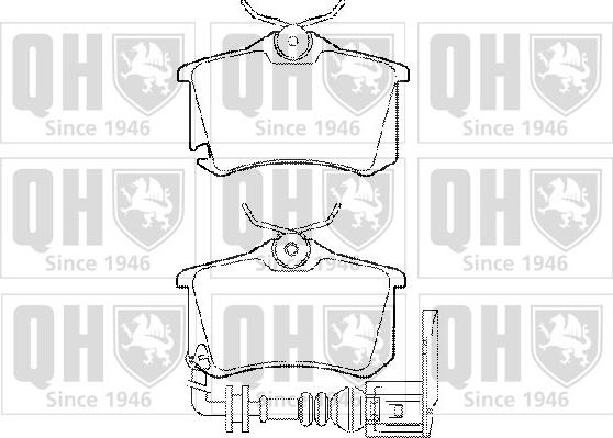 Quinton Hazell BP1417 - Kit pastiglie freno, Freno a disco autozon.pro