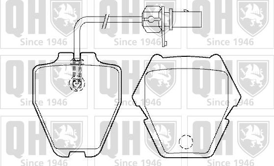 Quinton Hazell BP1488 - Kit pastiglie freno, Freno a disco autozon.pro