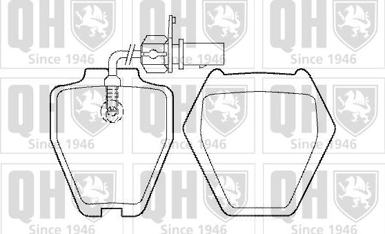 Quinton Hazell BP1487 - Kit pastiglie freno, Freno a disco autozon.pro