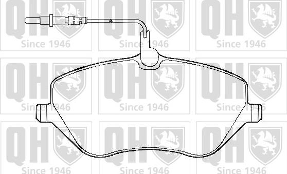 Quinton Hazell BP1438 - Kit pastiglie freno, Freno a disco autozon.pro