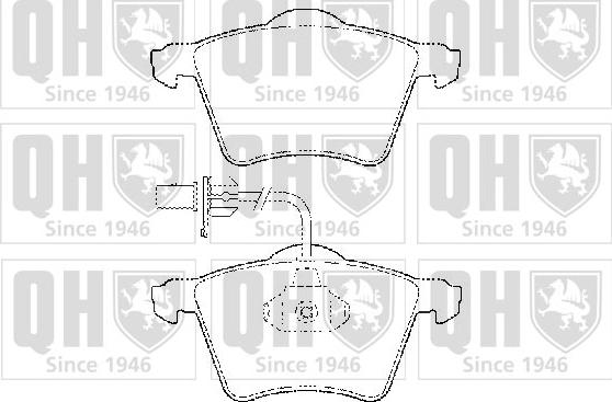 Quinton Hazell BP1428 - Kit pastiglie freno, Freno a disco autozon.pro