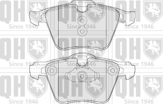 Quinton Hazell BP1559 - Kit pastiglie freno, Freno a disco autozon.pro