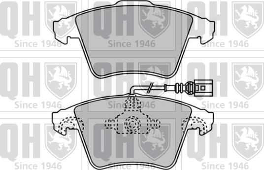 Quinton Hazell BP1568 - Kit pastiglie freno, Freno a disco autozon.pro