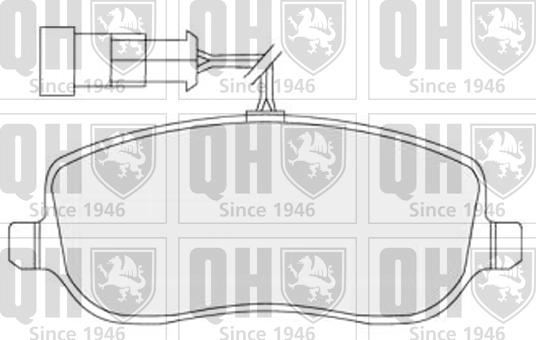 Quinton Hazell BP1508 - Kit pastiglie freno, Freno a disco autozon.pro