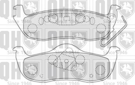 Quinton Hazell BP1512 - Kit pastiglie freno, Freno a disco autozon.pro