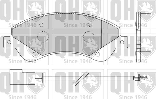 Quinton Hazell BP1529 - Kit pastiglie freno, Freno a disco autozon.pro