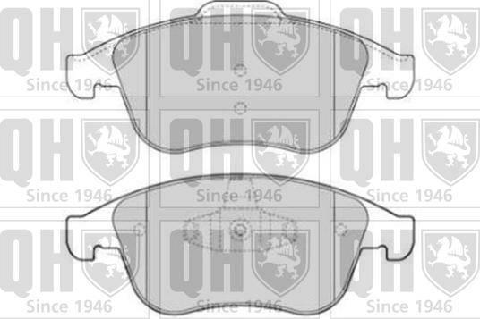 Quinton Hazell BP1644 - Kit pastiglie freno, Freno a disco autozon.pro