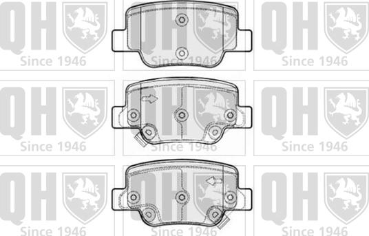 Quinton Hazell BP1684 - Kit pastiglie freno, Freno a disco autozon.pro