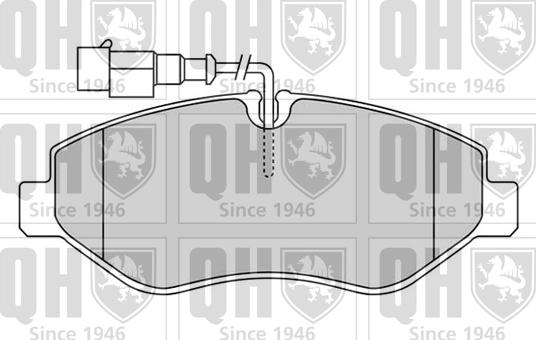 Quinton Hazell BP1624 - Kit pastiglie freno, Freno a disco autozon.pro