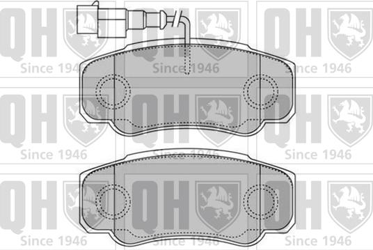 Quinton Hazell BP1623 - Kit pastiglie freno, Freno a disco autozon.pro