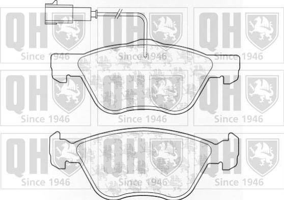 Quinton Hazell BP1048 - Kit pastiglie freno, Freno a disco autozon.pro